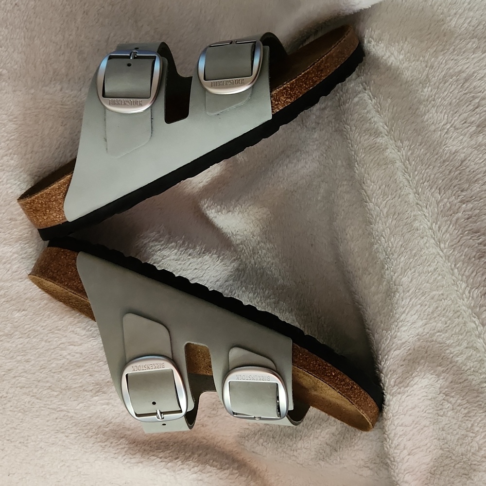 NIB Birkenstock Sz 9 Arizona Big Buckle In Sage - Picture 4 of 6